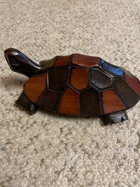 grote houten schildpad, Verzamelen, Ophalen of Verzenden, Zo goed als nieuw, Dier
