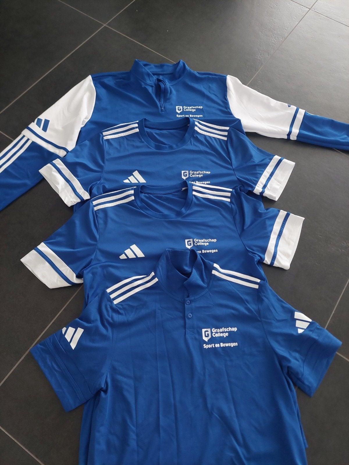 Graafschap College Sport en Bewegen kledingpakket maat L, Maat 52/54 (L), Blauw, Ophalen of Verzenden, Adidas