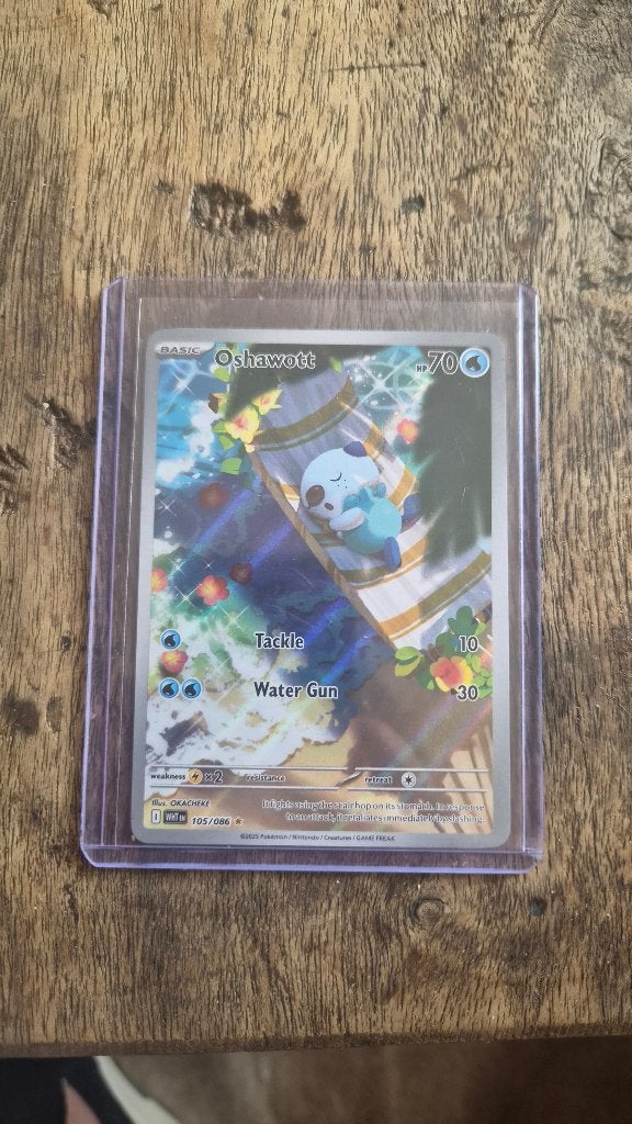 Oshawott white flare, Ophalen of Verzenden, Nieuw, Losse kaart, Foil