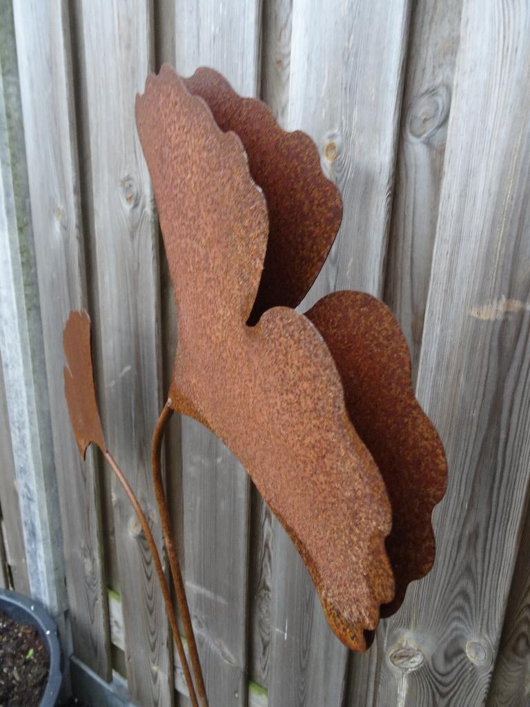 tuinsteker in de vorm van een ginkgo blad, Tuin en Terras, Ophalen, Zo goed als nieuw