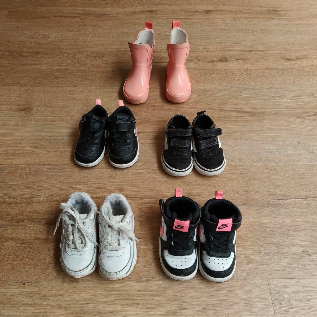 Schoenenpakket maat 21: Nike, Vans & Hema regenlaarzen, Ophalen, Gebruikt, Jongen of Meisje, Schoenen