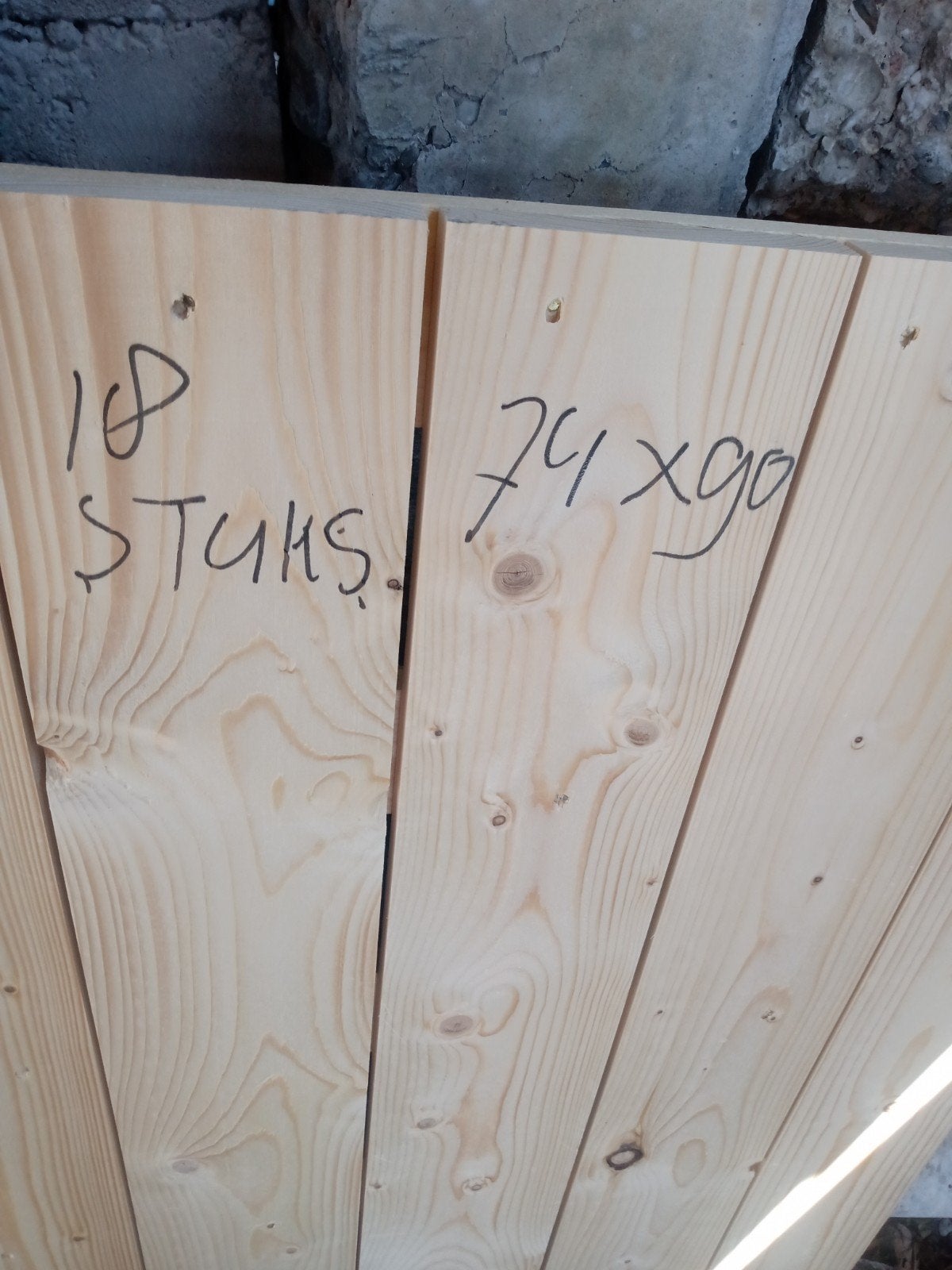 Mooie houten panelen vurenhout 74x90.cm., Ophalen, 25 tot 50 mm, Overige typen, Zo goed als nieuw
