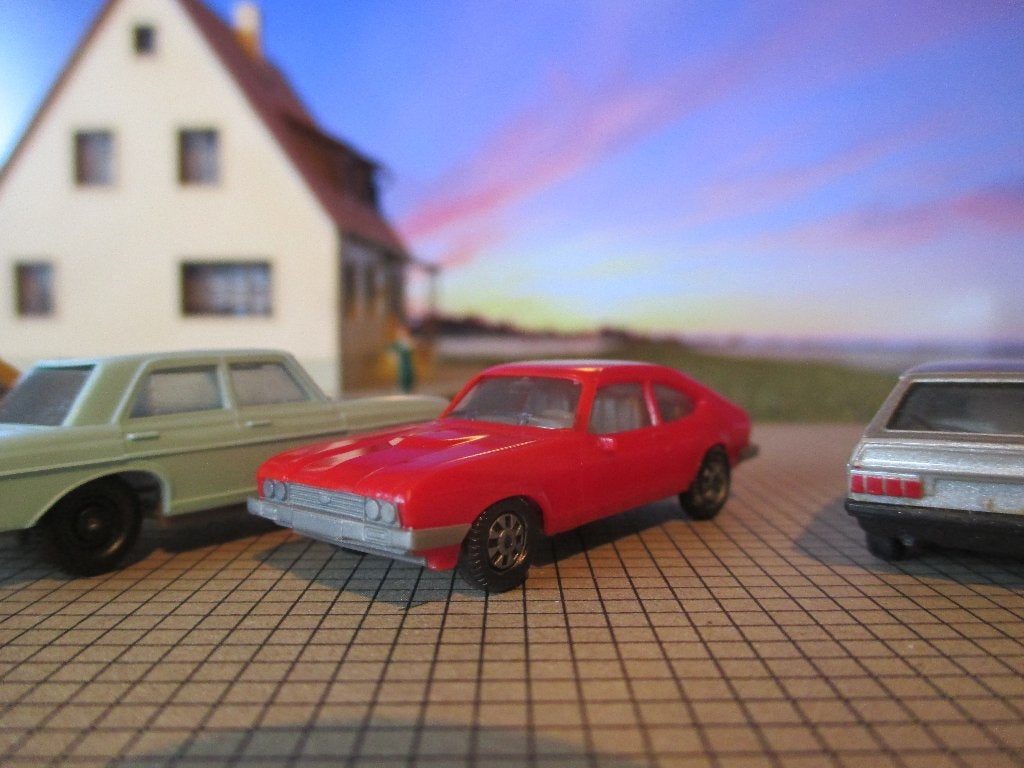 Ford Capri Mk.3 S Herpa rood, Hobby en Vrije tijd, Modelauto's | 1:87, Ophalen of Verzenden, Zo goed als nieuw, Auto, Herpa