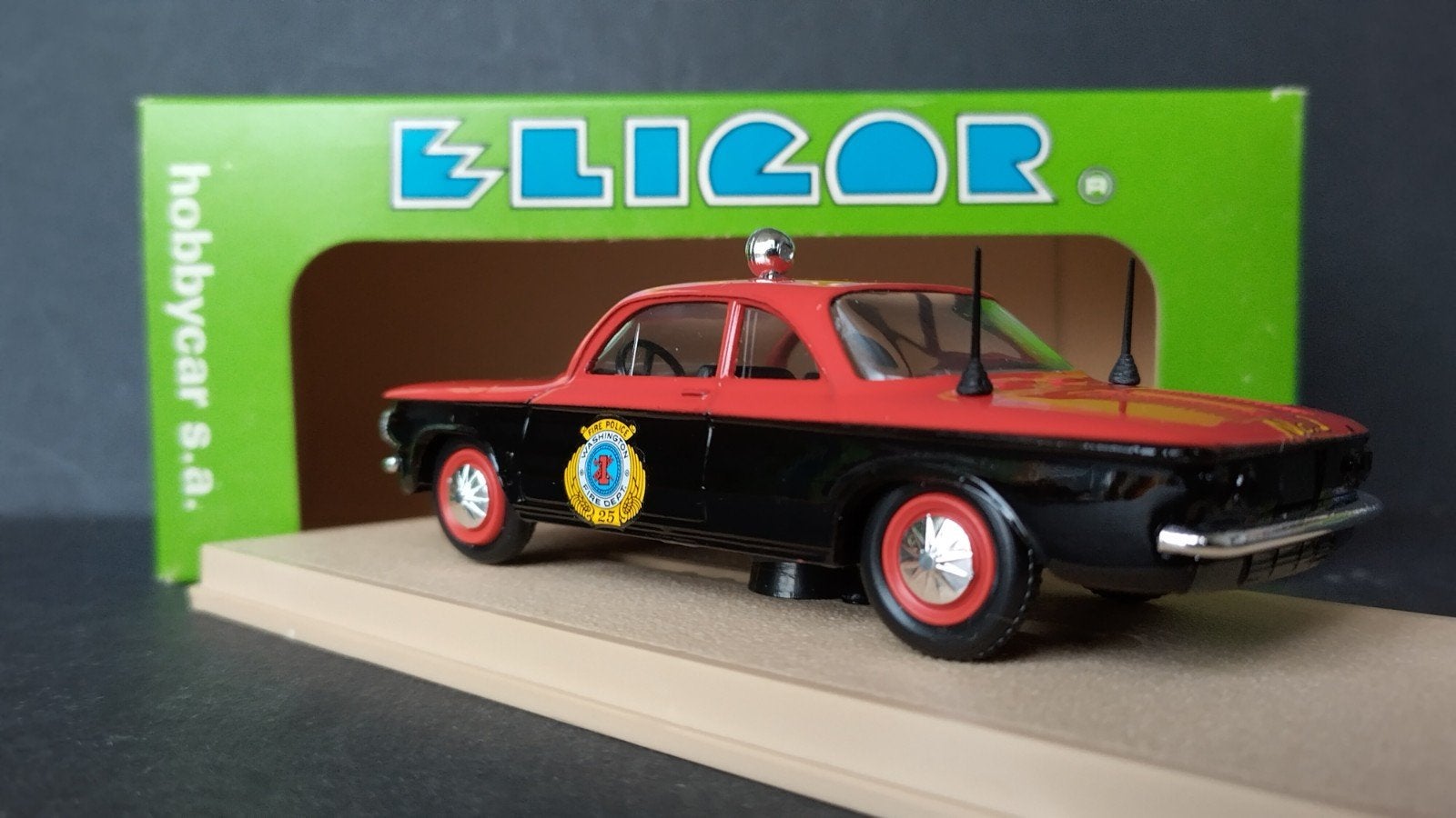 Chevrolet Corvair Fire Chief Washington 1:43 Eligor Pol, Overige merken, Auto, Verzenden, Nieuw
