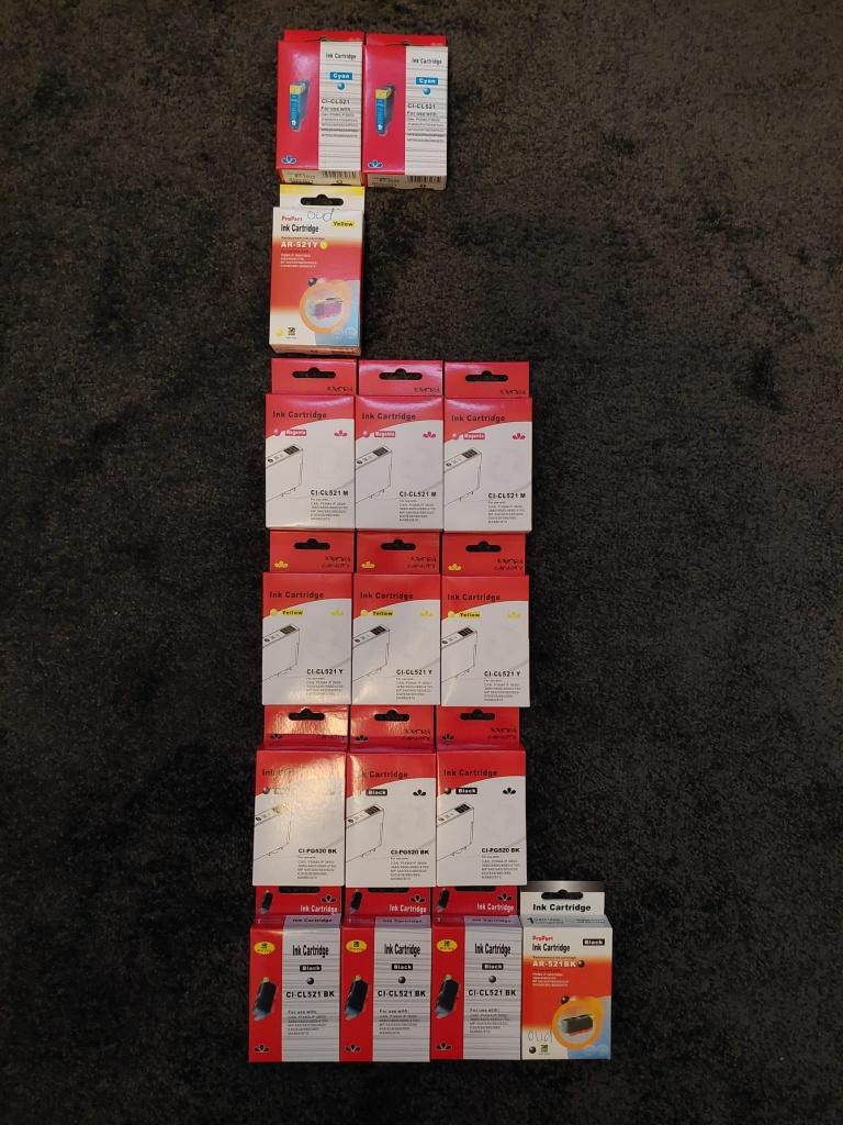Cartridges kleur en zwart - 16 stuks - voor Canon PIXMA, Kleur printen, Canon, Printer, Inkjetprinter