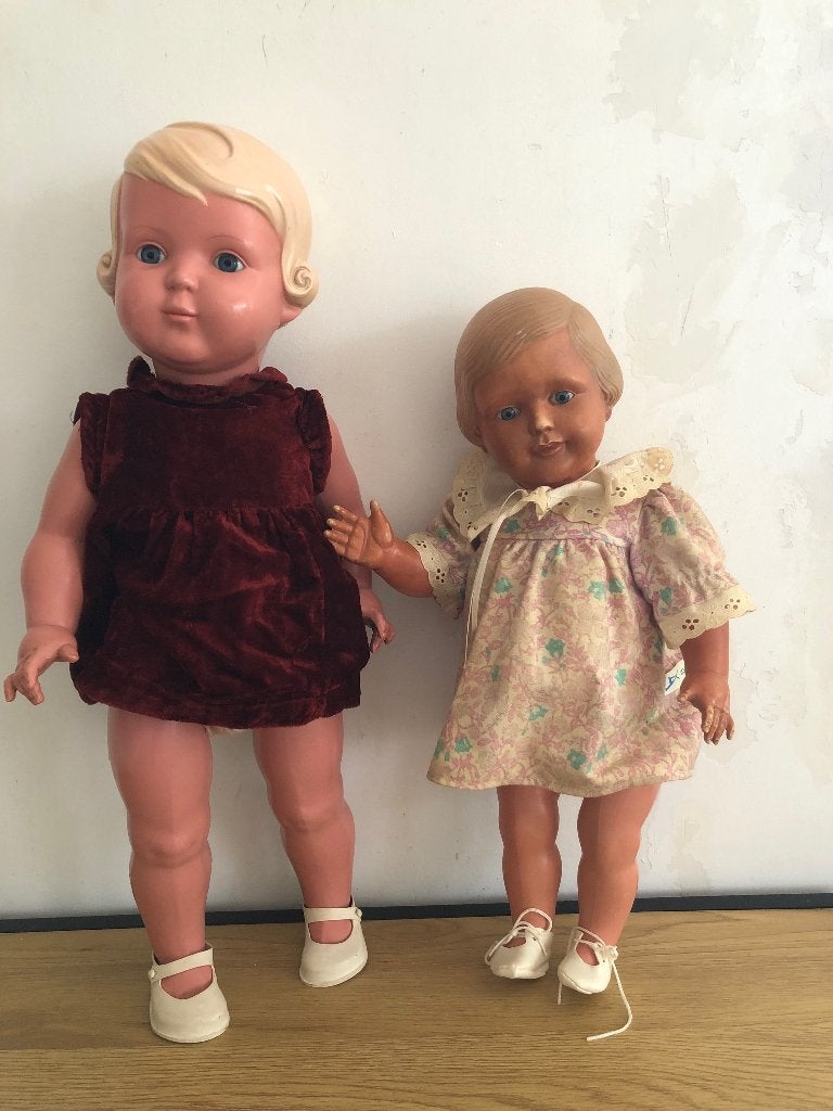 Twee Vintage Poppen - Jaren '50/'60, Antiek en Kunst, Ophalen of Verzenden