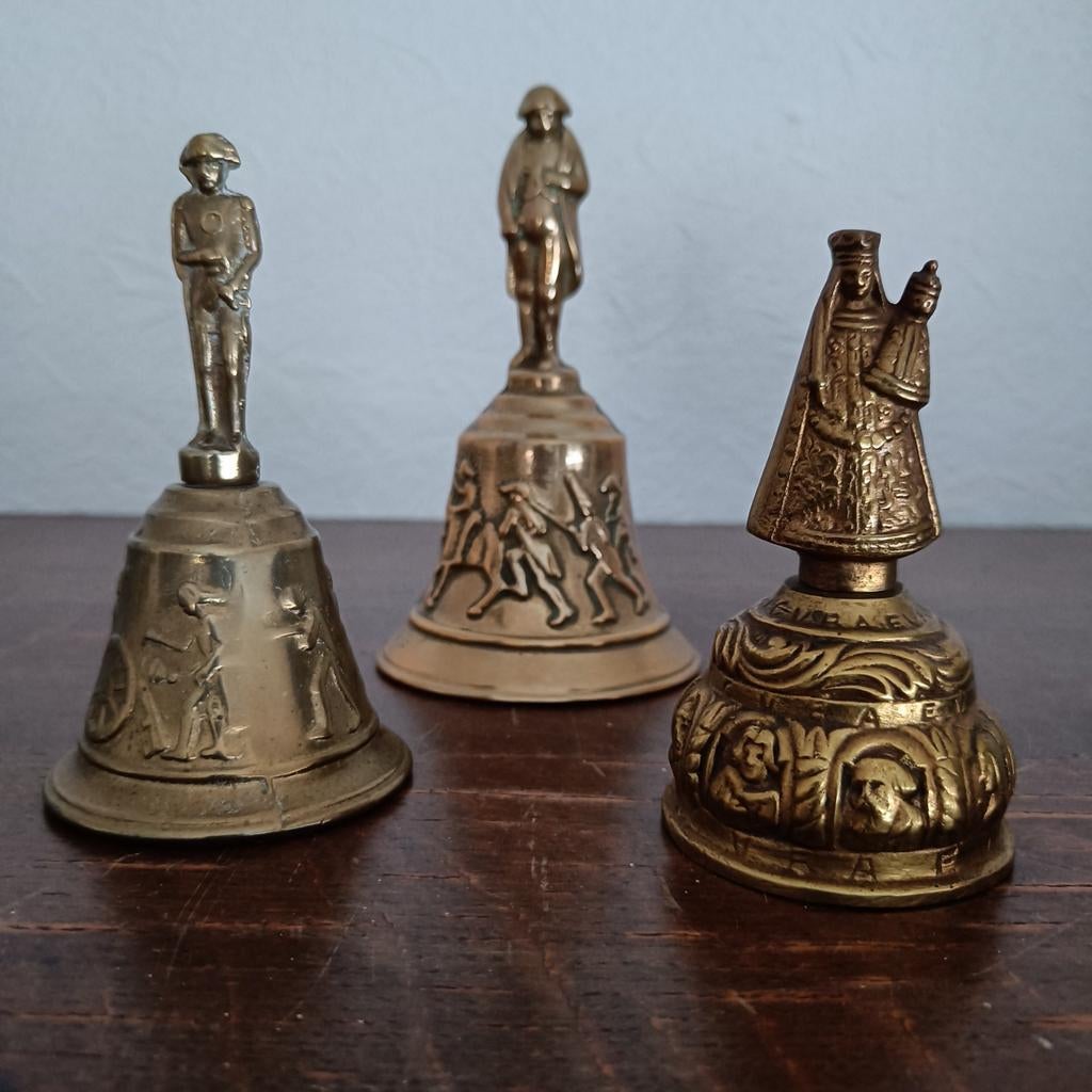 Drie oude tafelbellen., Antiek en Kunst, Ophalen of Verzenden