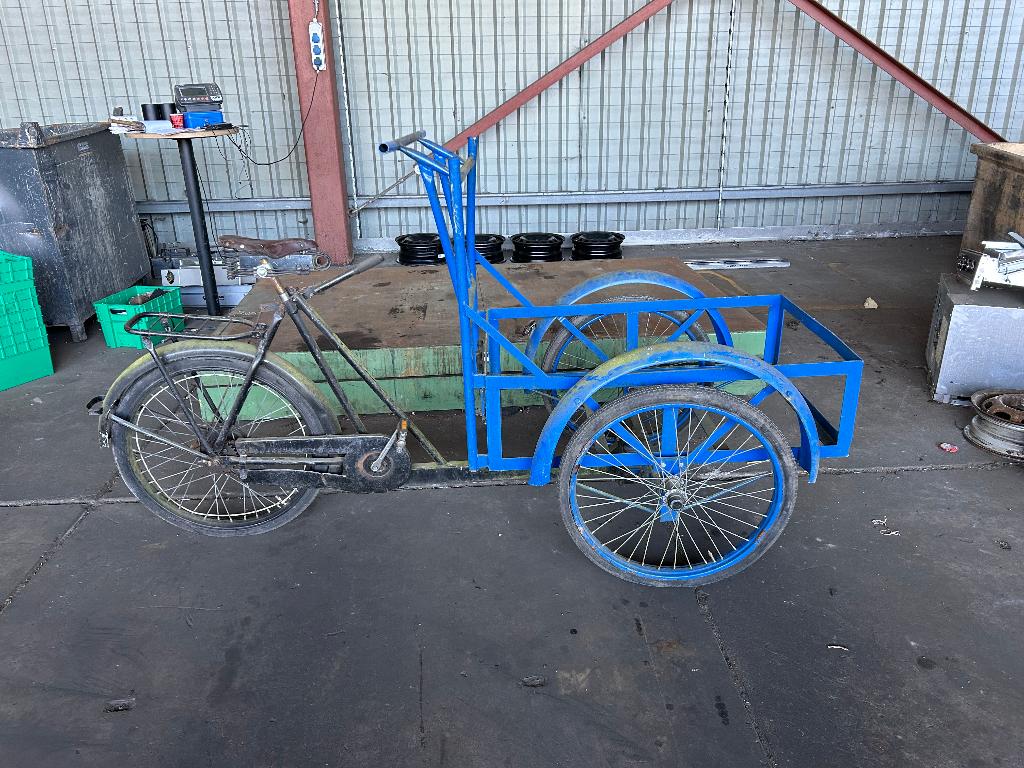Vintage bakfiets  transportfiets jaren 60 3-wieler werkend, Fietsen en Brommers, Fietsen | Bakfietsen, Ophalen, Gebruikt, Goederen
