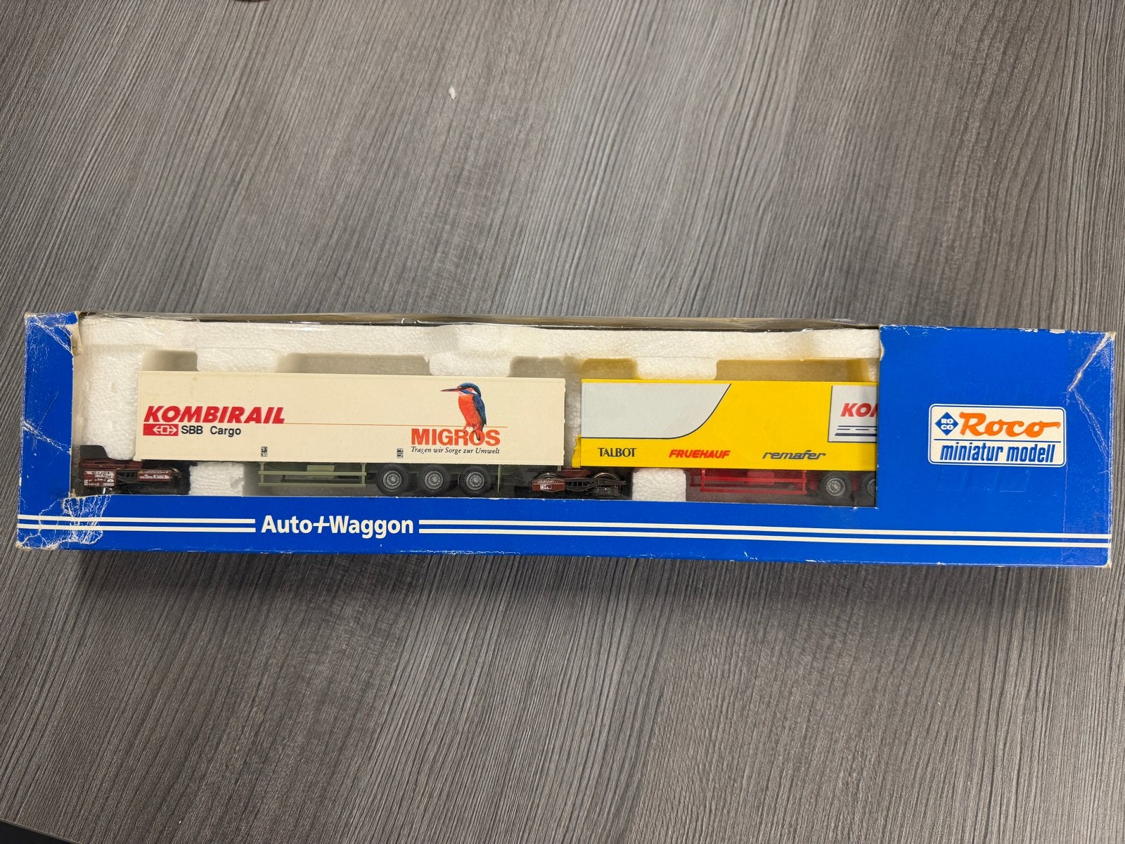 Roco 1903 Auto+Waggon Set - Migros & Kombirail, Overige merken, Gebruikt, Gelijkstroom, Wagon