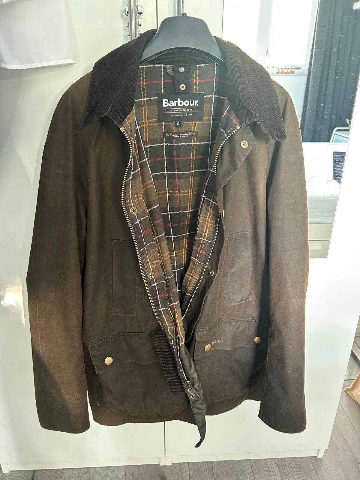 Barbour Ashby jas - Maat XL, Ophalen of Verzenden, Zo goed als nieuw, Maat 56/58 (XL), Bruin