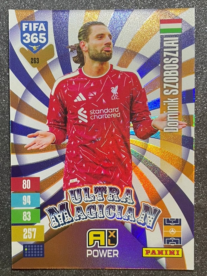 Panini Fifa365 2027 ULTRA MAGICIAN SZOBOSZLAI LIVERPOOL FC, Verzenden, Zo goed als nieuw, Plaatje