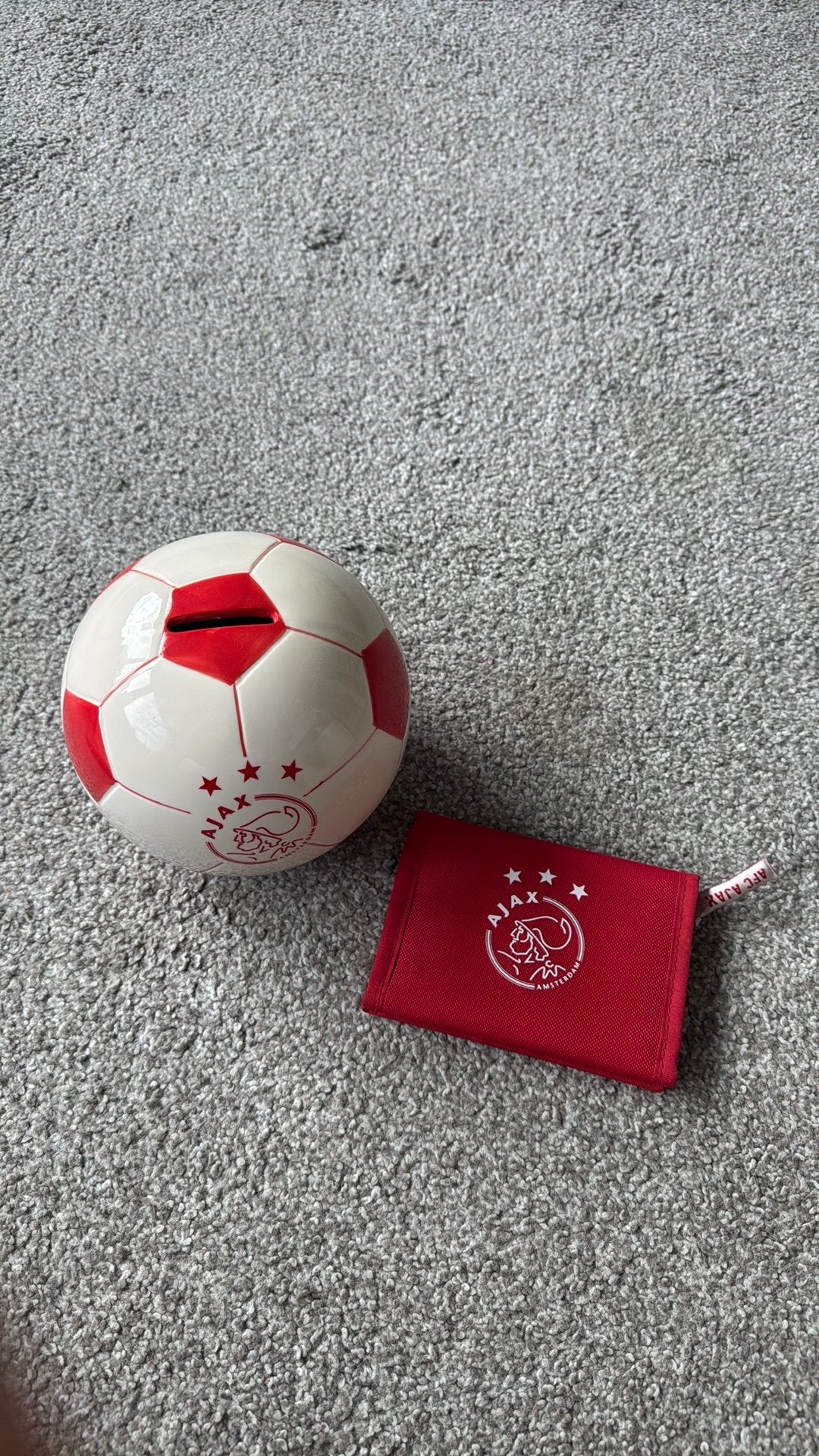 Ajax spaarpot en portemonnee, Ophalen of Verzenden, Zo goed als nieuw, Sport