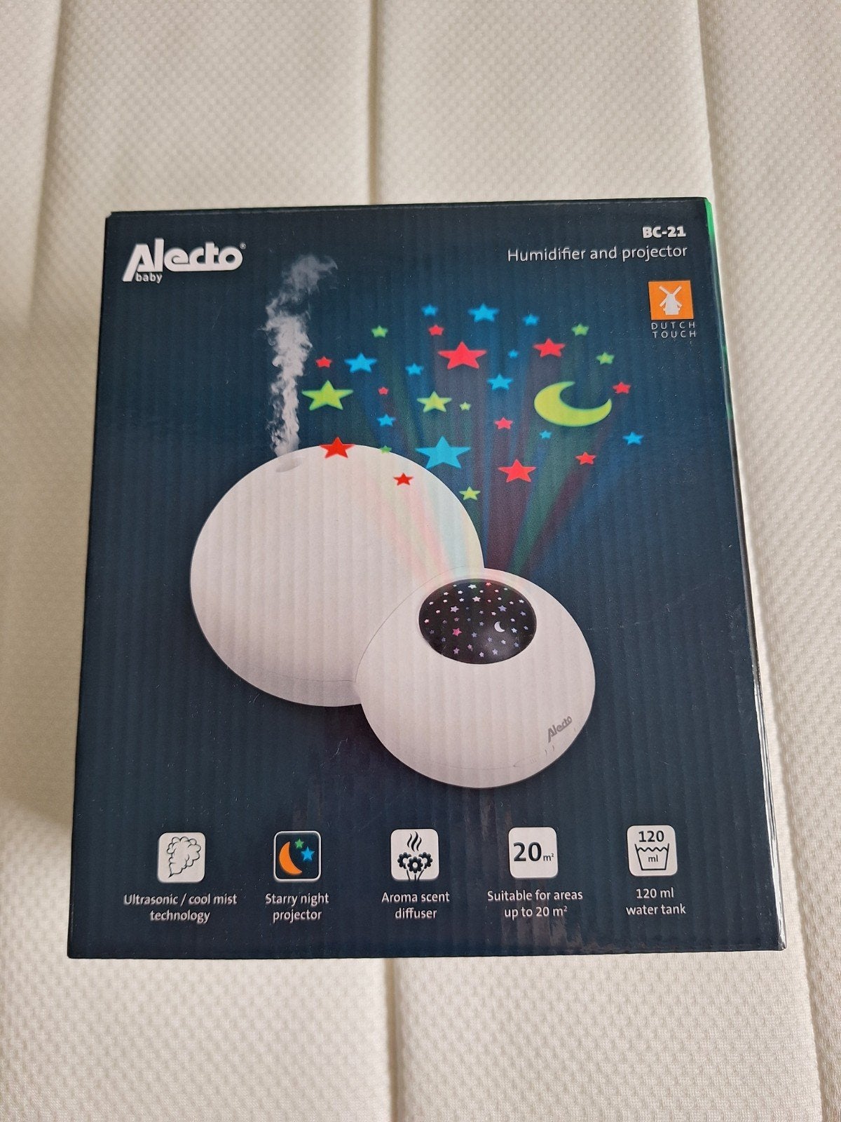 Luchtbevochtiger en projector Alecto BC21, Ophalen of Verzenden, Zo goed als nieuw
