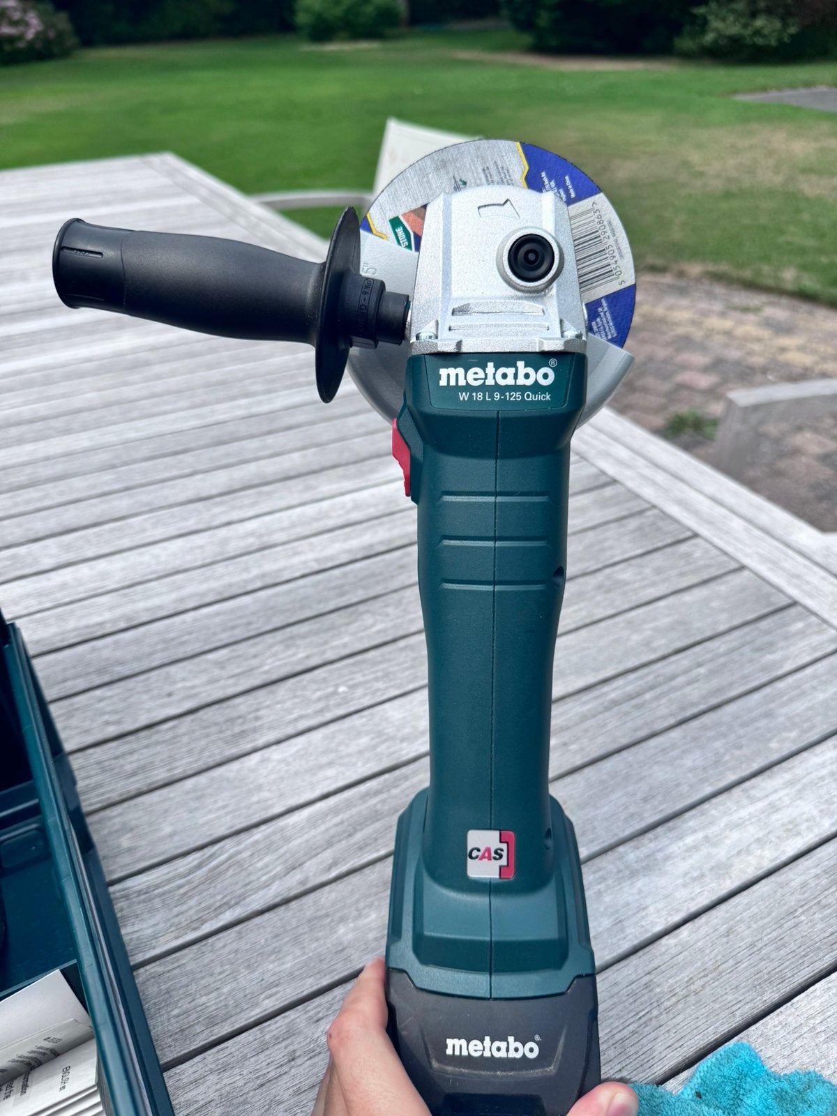 Metabo W 18 L 9-125 Quick accu haakse slijper, Doe-het-zelf en Verbouw, Gereedschap | Slijpmachines, Ophalen, Zo goed als nieuw