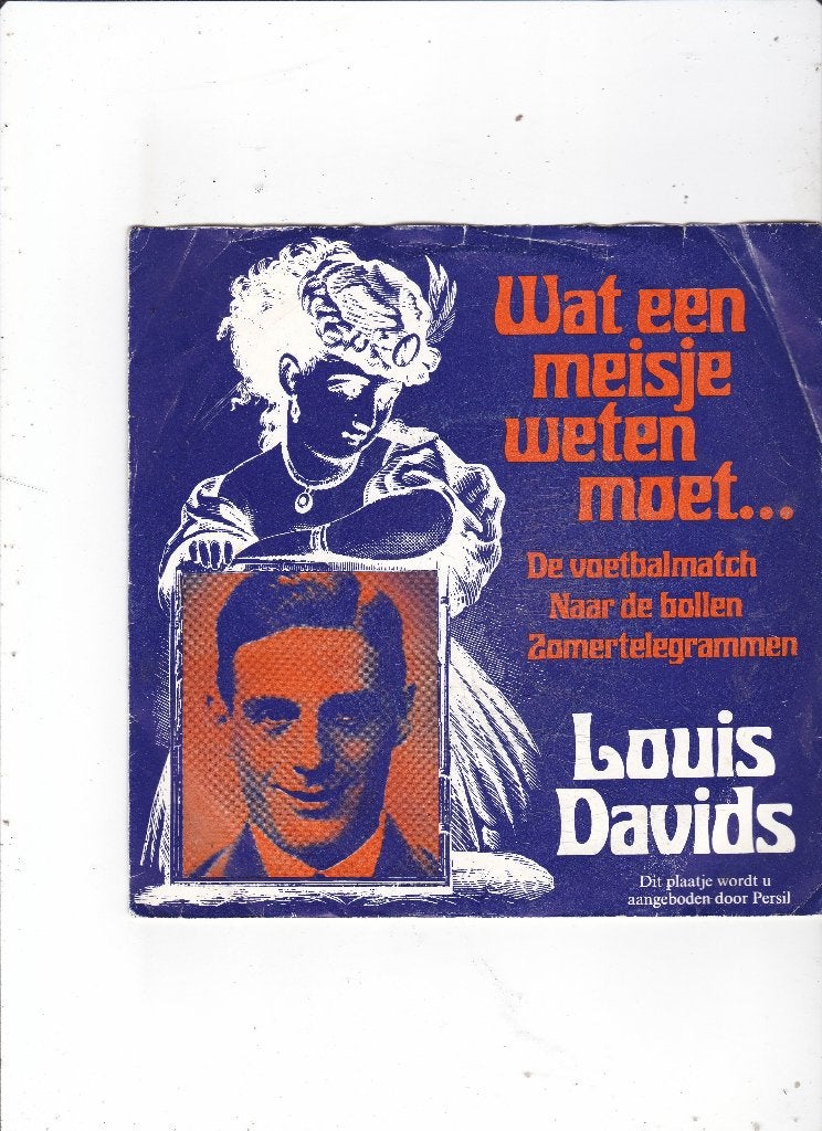 EP Louis Davids- Wat een meisje weten moet / De Voetbalmatch, Gebruikt, 7 inch, Ophalen of Verzenden, EP