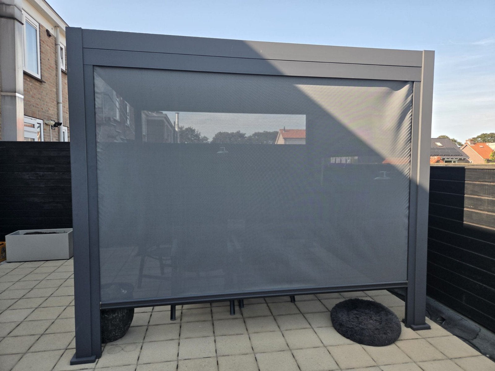 Luxe Tuinpaviljoen met Lamellendak en Screens (3x3m), Tuin en Terras, Overkappingen, Zo goed als nieuw, Tuinpaviljoen, Ophalen