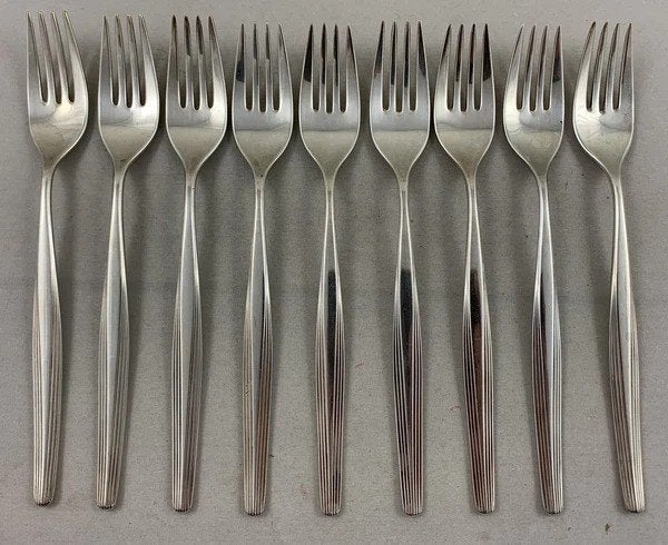 WMF Hannover 9x verzilverde vork