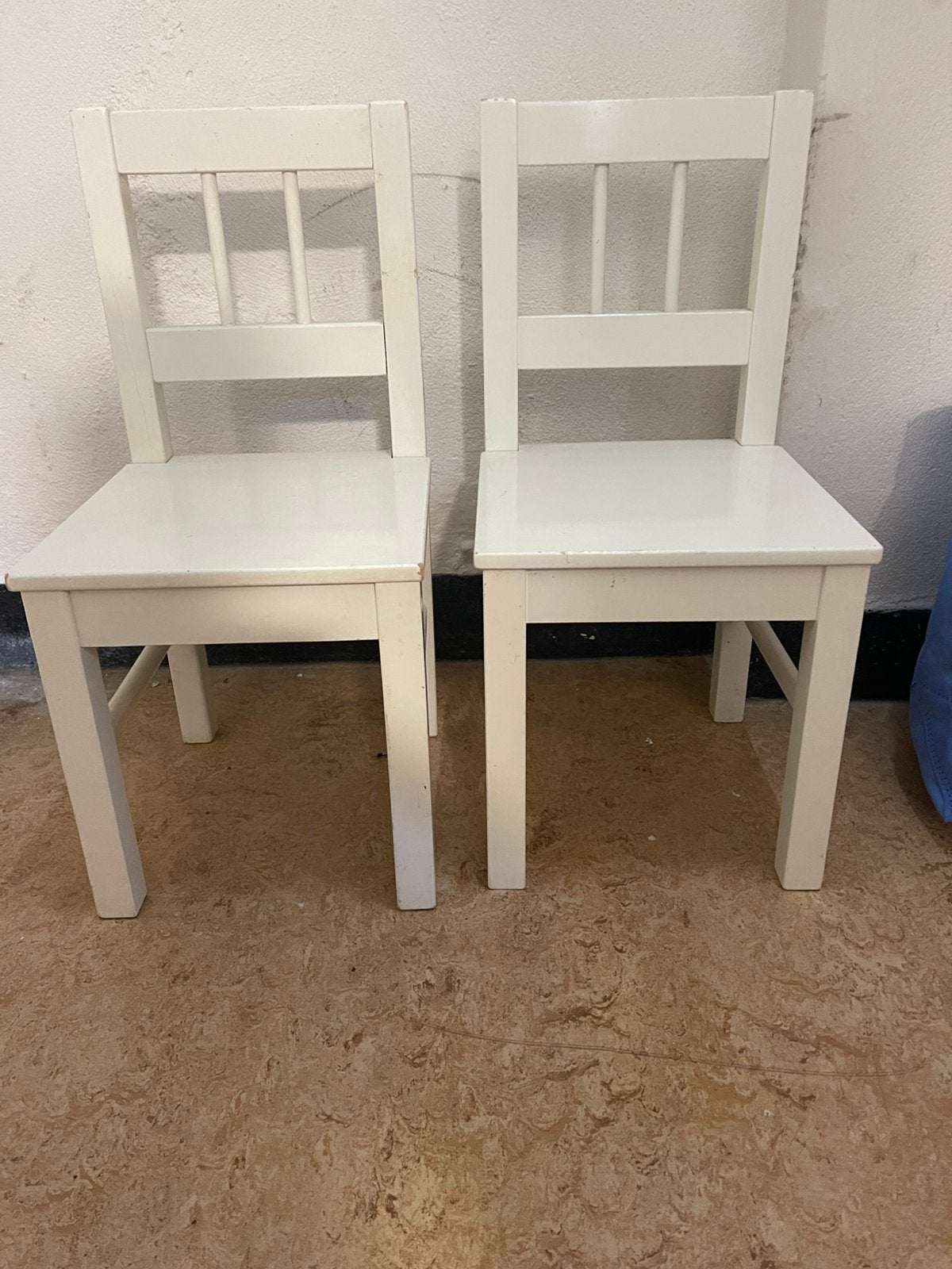 Kinderstoelen ikea wit 2 stuks, Ophalen, Gebruikt, Stoel(en)