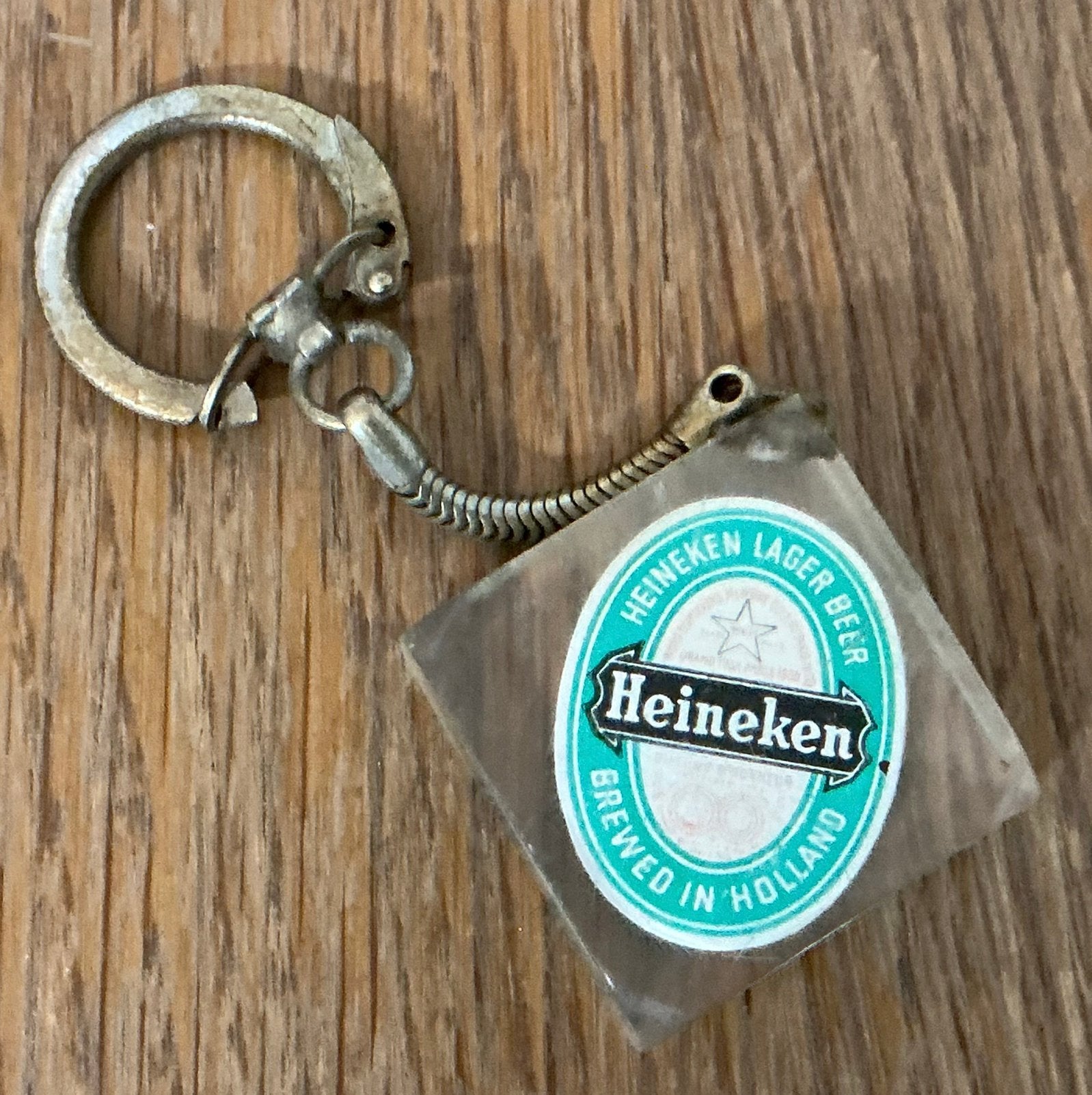 Oude sleutelhanger heineken, Verzamelen, Biermerken, Ophalen of Verzenden, Zo goed als nieuw