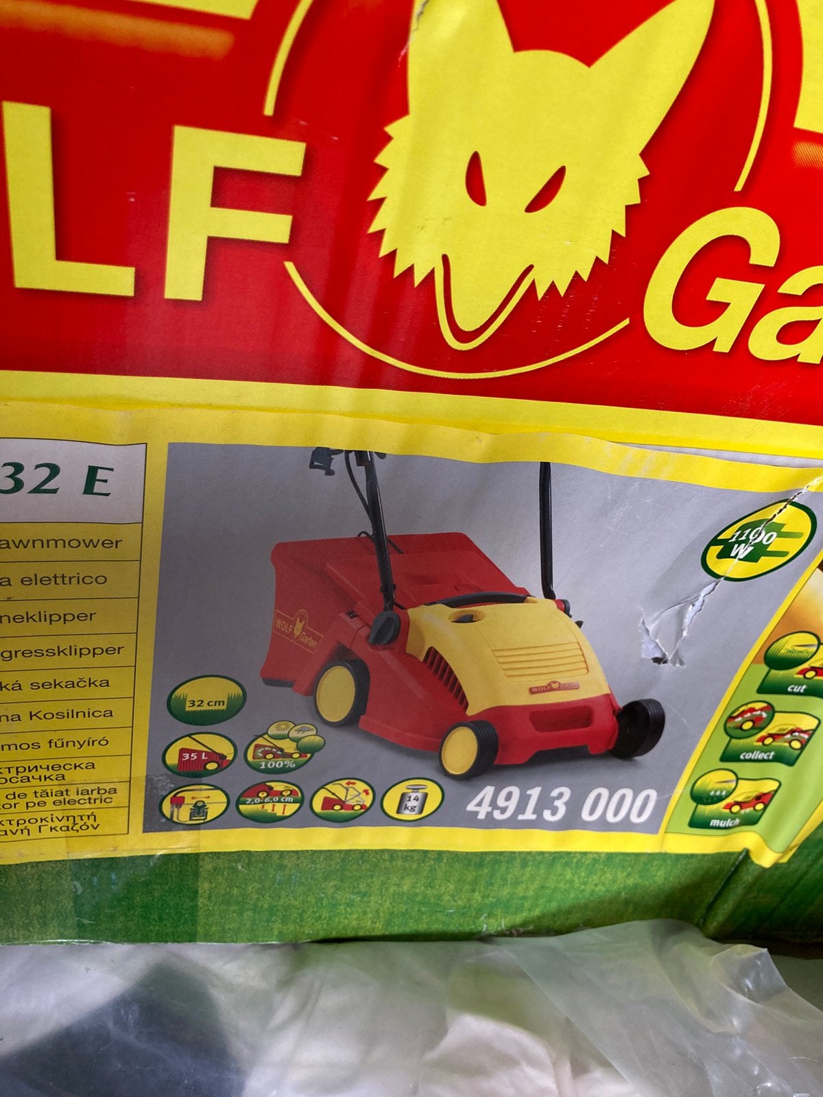 WOLF elektrische grasmaaier compact plus 32 E, Ophalen, Zo goed als nieuw