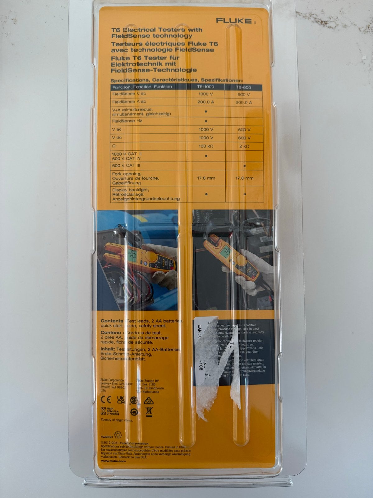 NIEUWE FLUKE T6-600/EU Elektrische Tester met FieldSense, Doe-het-zelf en Verbouw, Meetapparatuur, Ophalen, Nieuw, Elektriciteit