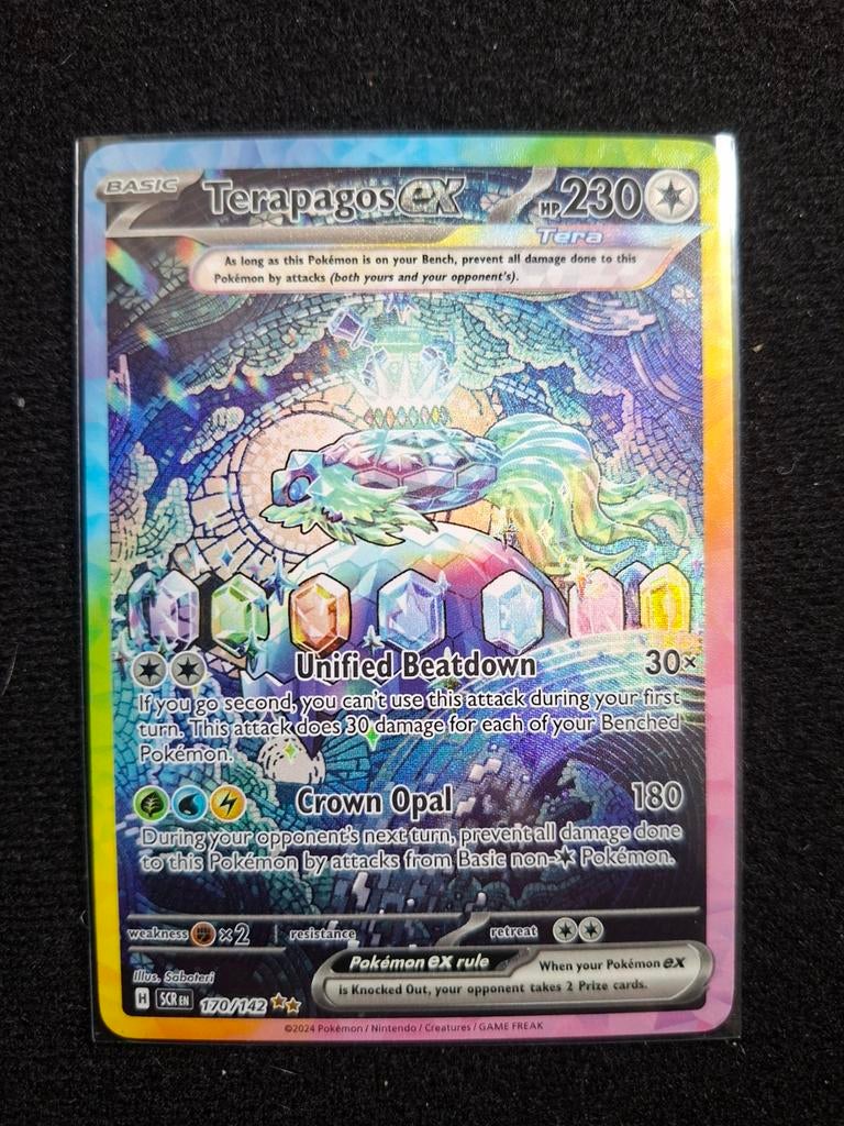 Terapagos ex 170/143 mint, Ophalen of Verzenden, Zo goed als nieuw, Losse kaart, Foil