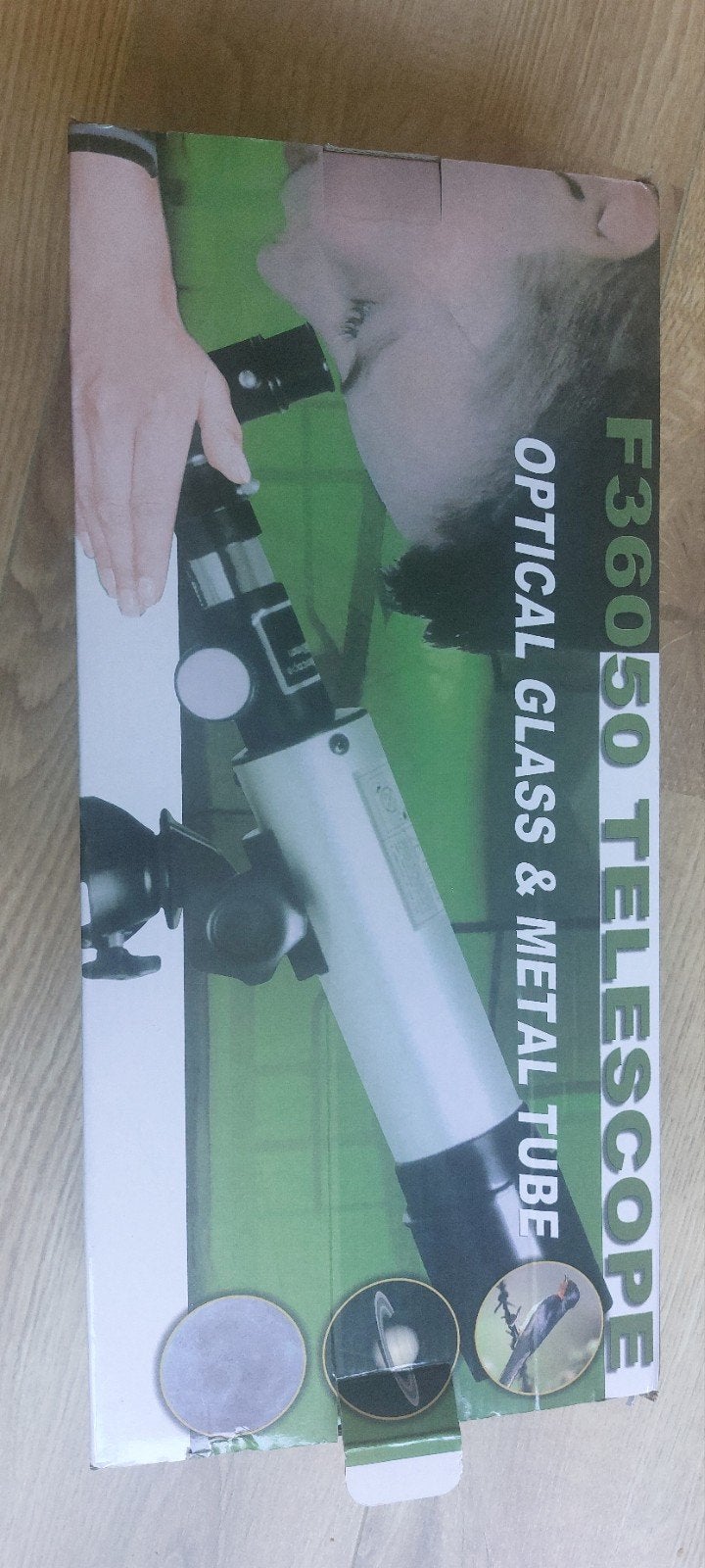 telescoop, Ophalen, Lenzentelescoop (refractor), Met statief, Zo goed als nieuw