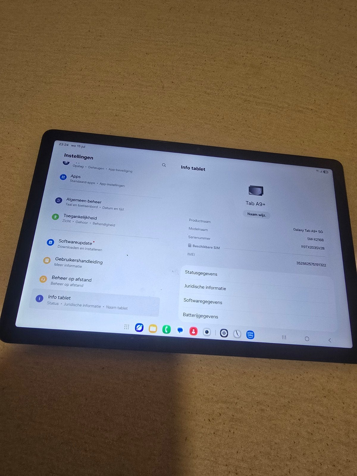 Samsung Galaxy Tab A9+ 64GB Wi-Fi Grey, Computers en Software, Windows Tablets, Ophalen, Galaxy Tab A9+, 11 inch, Zo goed als nieuw