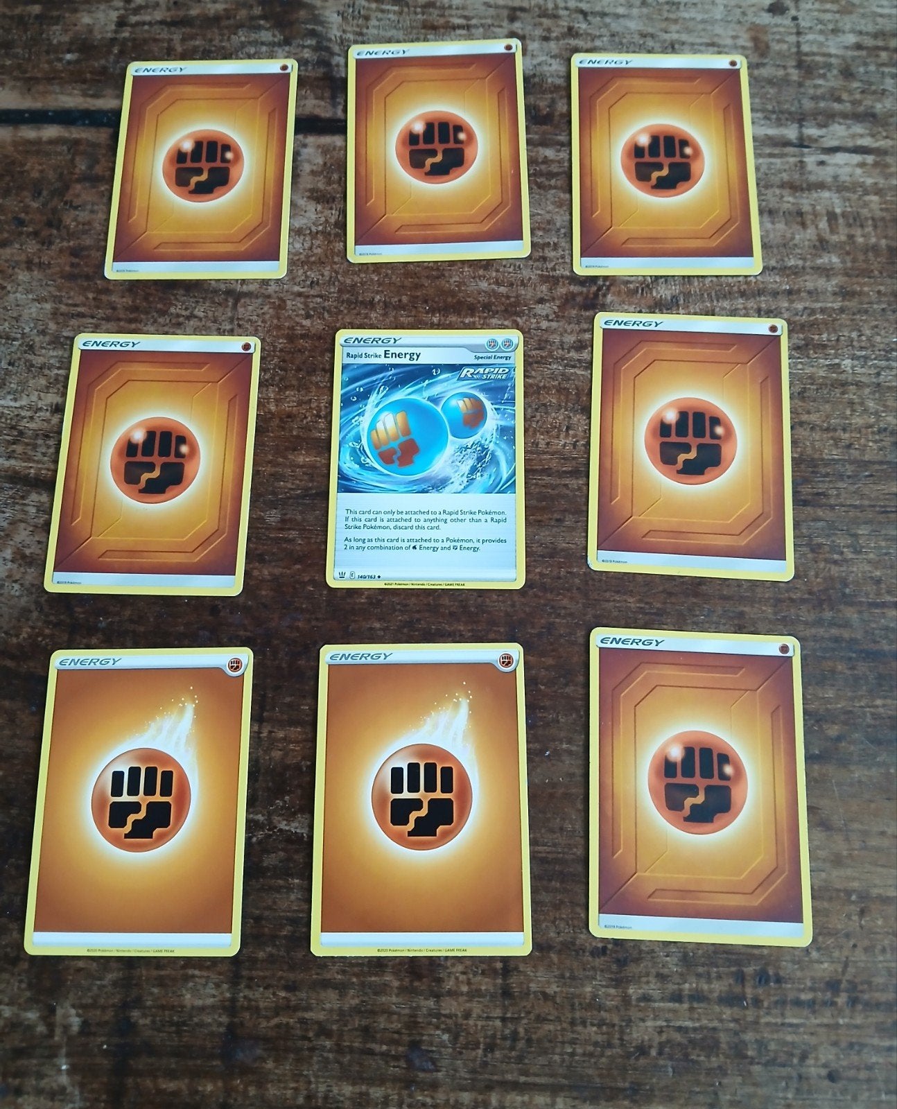 Pokemon kaarten (9 fighting cards), Ophalen of Verzenden, Zo goed als nieuw, Meerdere kaarten
