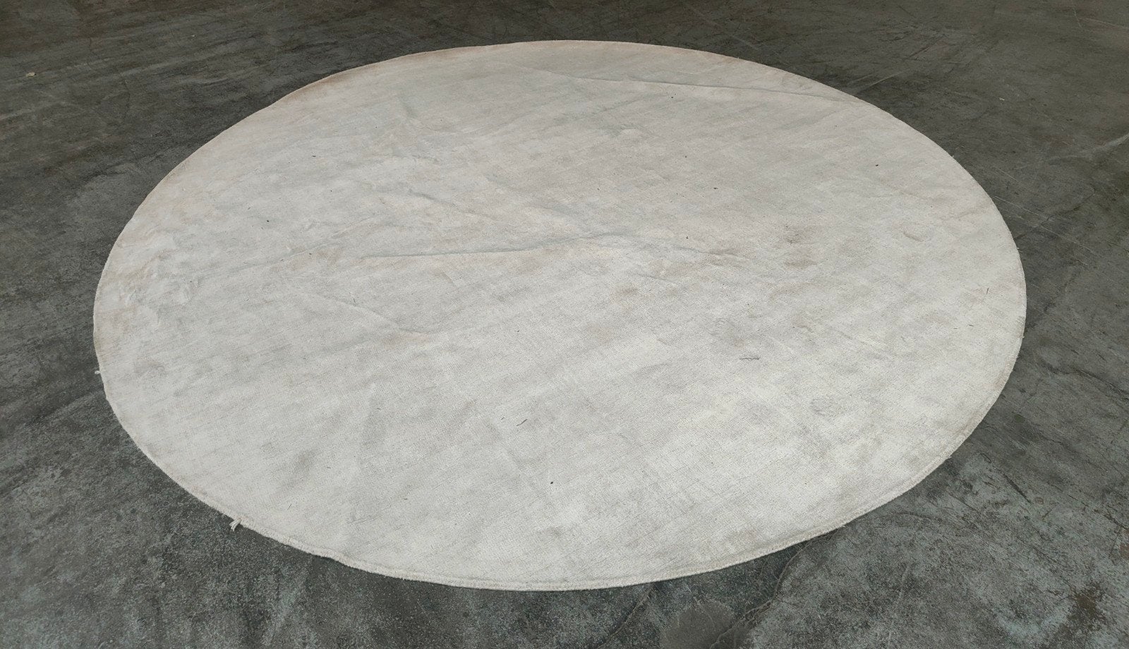 Westwing Rond Vloerkleed - Grijs/Beige - Zo goed als nieuw, Ophalen, Grijs, Rond, 200 cm of meer