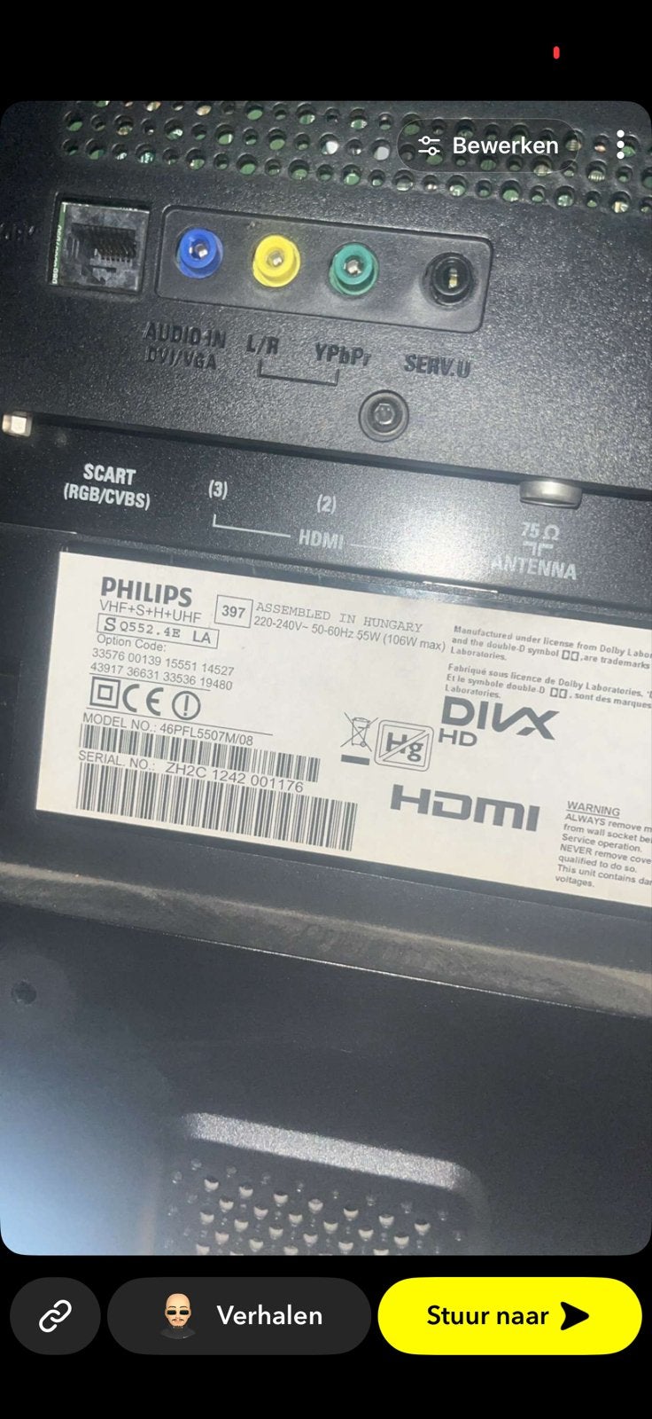 Philips 46PFL5507M/08 LED TV - Zeer nette staat 46inch, Philips, LED, Ophalen of Verzenden, Zo goed als nieuw