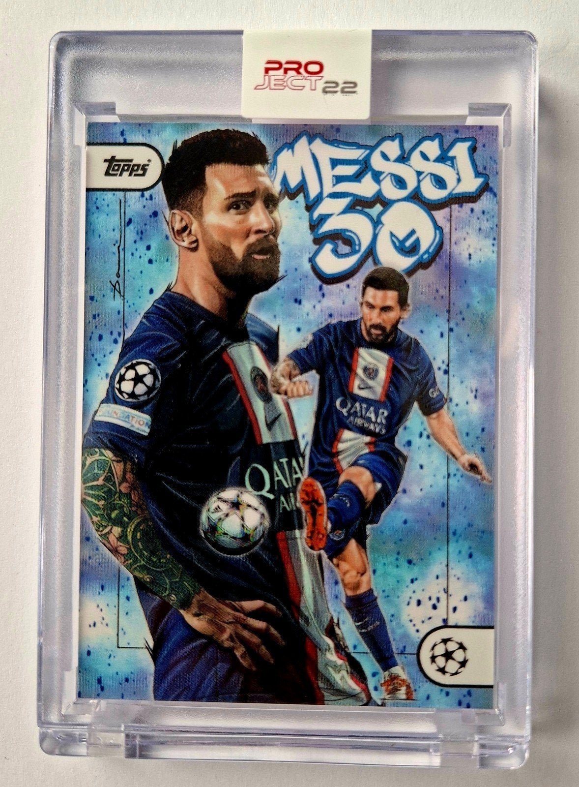 Topps Project 22 Lionel Messi PSG Champions League  Sealed, Ophalen of Verzenden, Nieuw, Buitenlandse clubs, Spelerskaart