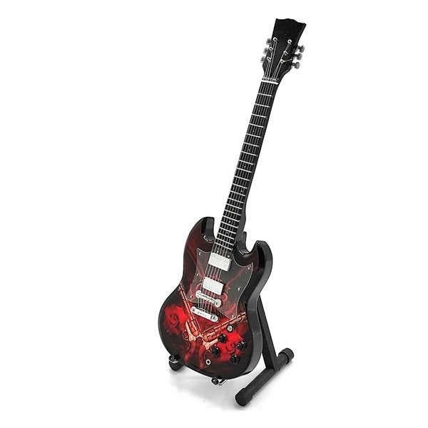 Guns N' Roses with guns miniatuur gitaar 25cm mini guitar, Info@deconoord.nl, Deco Noord, Nieuw, Ophalen of Verzenden