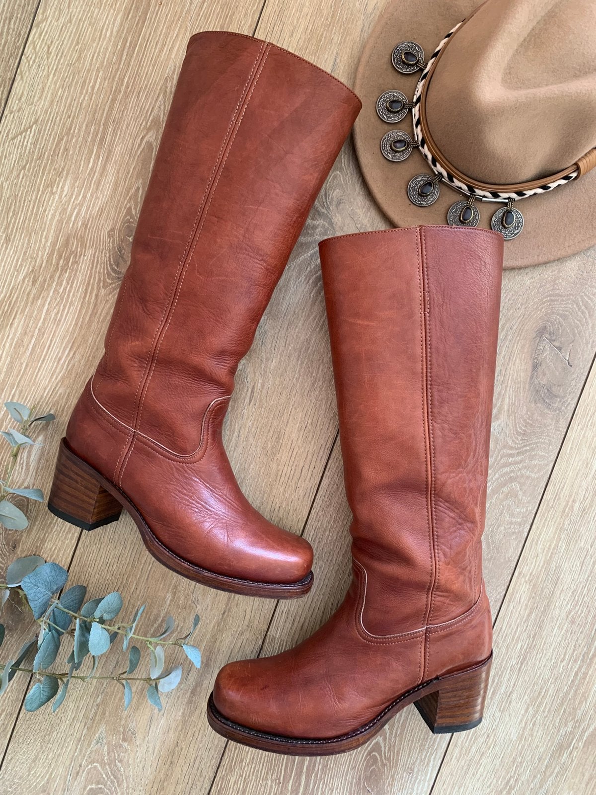 Sendra campus boots 40 retro boots blokhak hoge laarzen, Hoge laarzen, -, Ophalen of Verzenden, Zo goed als nieuw