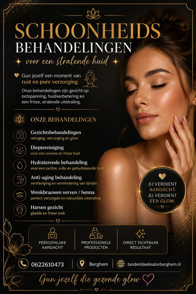 Tandenbleek & Beauty Salon Berghem, Ophalen of Verzenden, Nieuw, Gehele gezicht, Verzorging