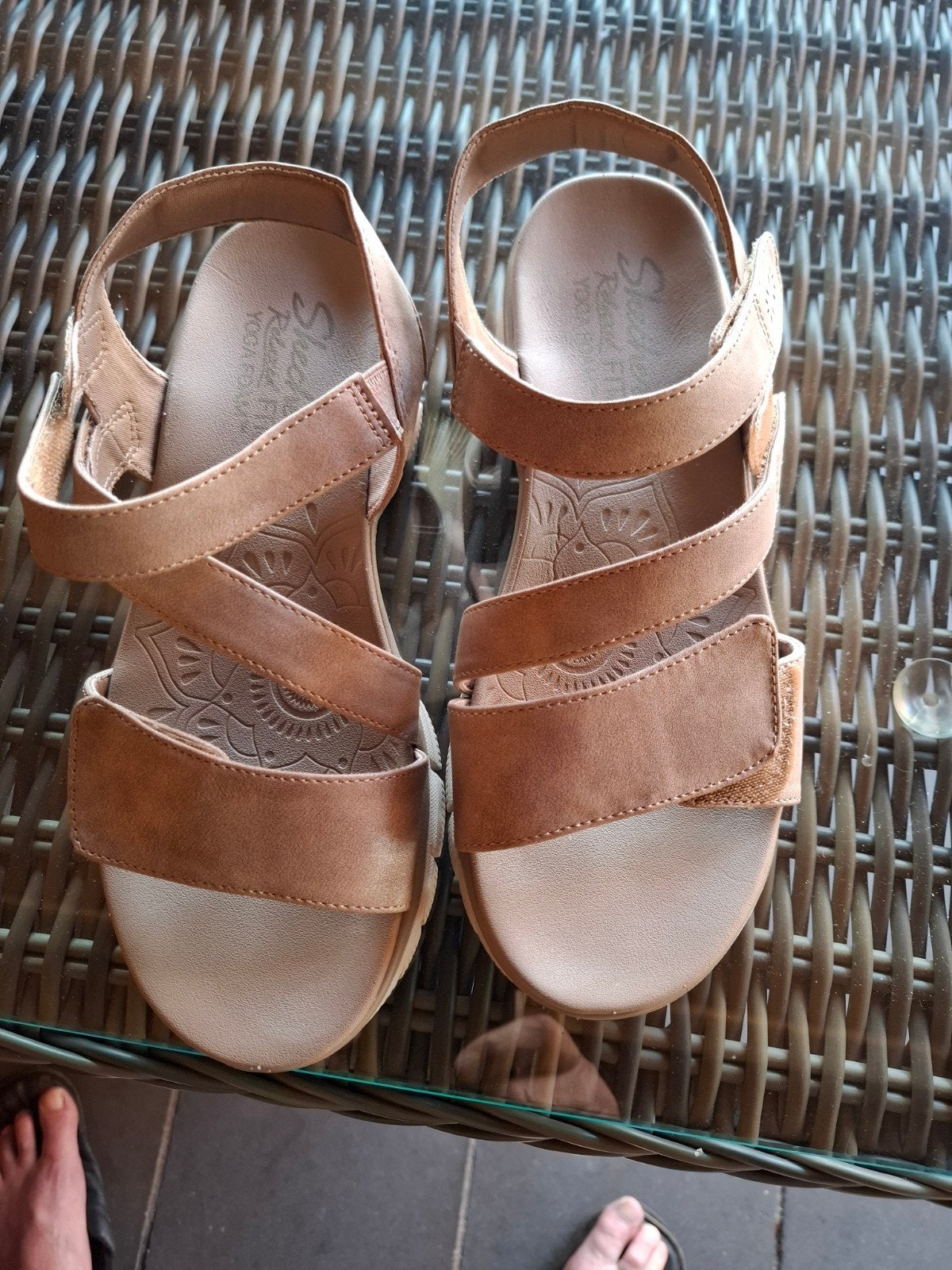 Skechers dames sandalen maat 37, Skechers, Beige, Zo goed als nieuw, Sandalen of Muiltjes