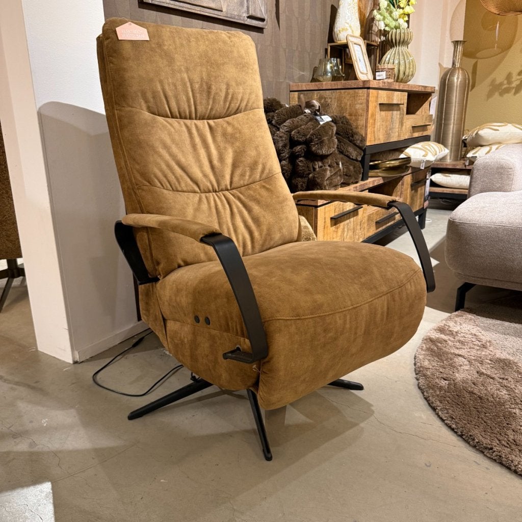 Relaxfauteuil Vicio - Stof Geel - Pronto Wonen, Huis en Inrichting, Niet ingevuld, Niet ingevuld, Niet ingevuld