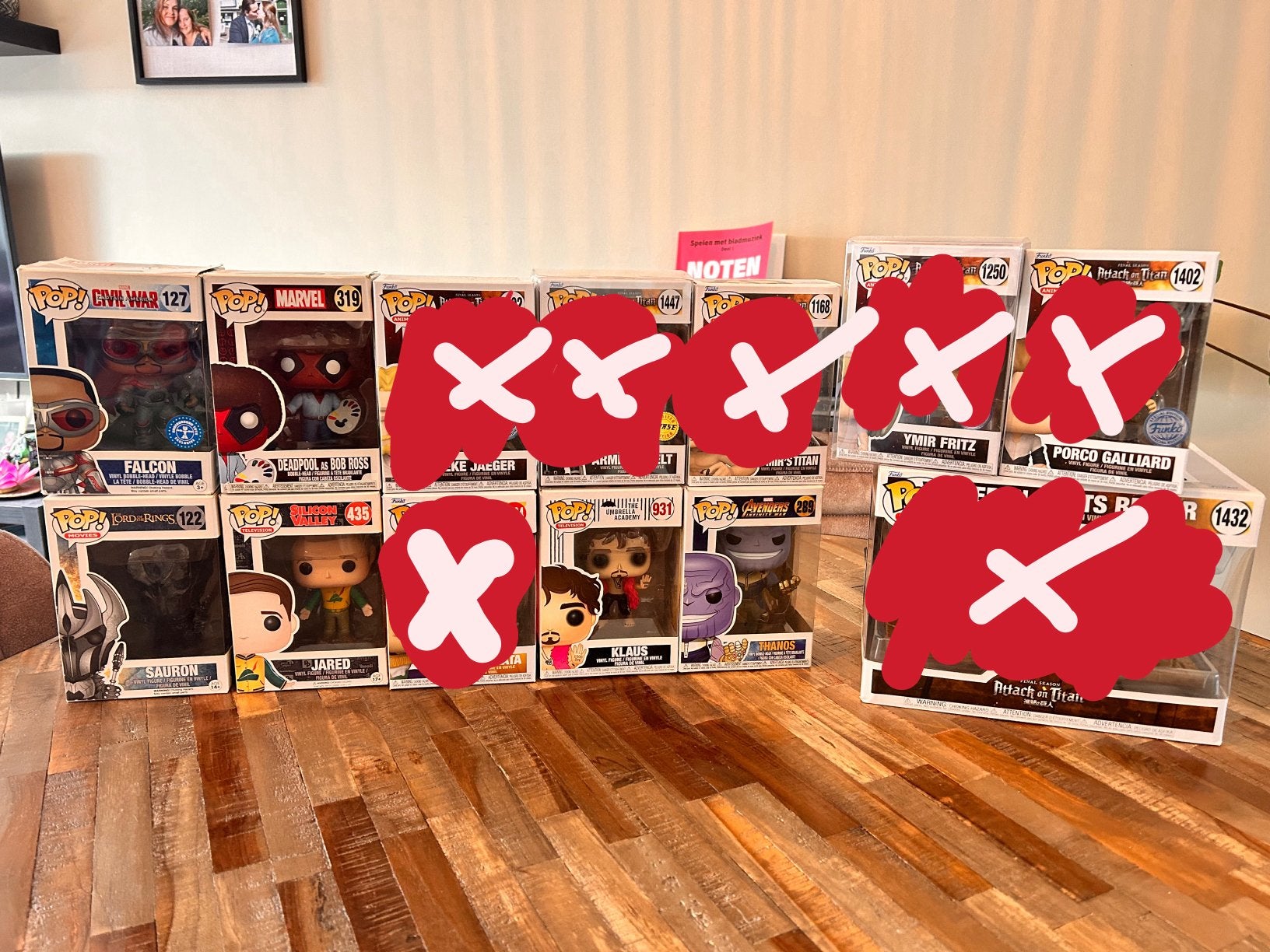 6 funko pops., Ophalen of Verzenden, Zo goed als nieuw