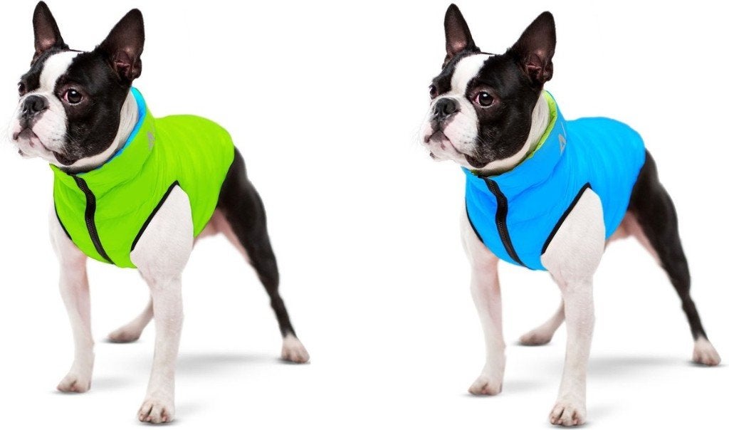 AiryVest Versatile Hondenjas Omkeerbaar S35 Lime-Blue -50%!, Ademend, S, Nieuw, Ophalen of Verzenden
