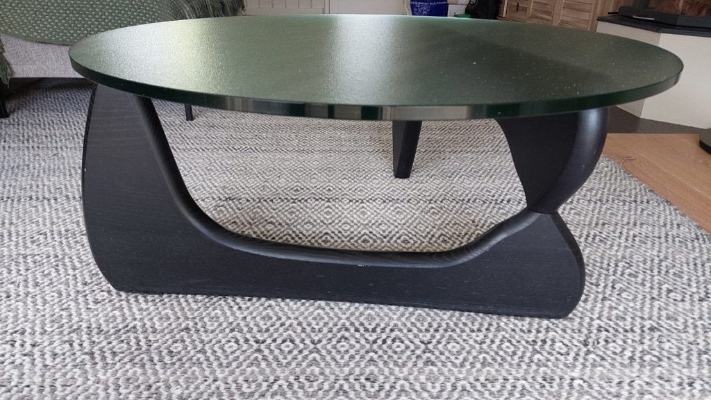 Salontafel - poot inklapbaar, Ophalen, 50 tot 100 cm, Rond, 50 tot 100 cm