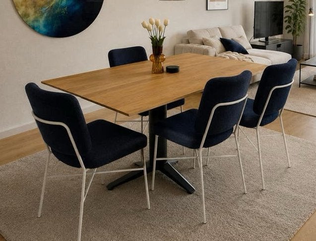 Bert plantagie Eettafel carve, Ophalen, Zo goed als nieuw, Rechthoekig, 100 tot 150 cm