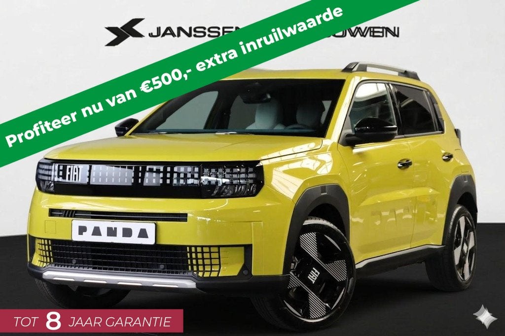 Fiat Grande Panda La Prima 11 kW 44 kWh Voorraad Voordeel /, Auto's, Fiat, 12 maanden, Stof, Panda, 320 km