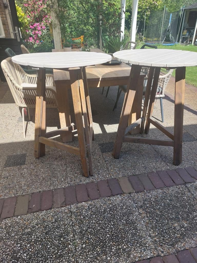 2 statafels, Tuin en Terras, Tuinsets en Loungesets, Ophalen, Hout, 2 zitplaatsen