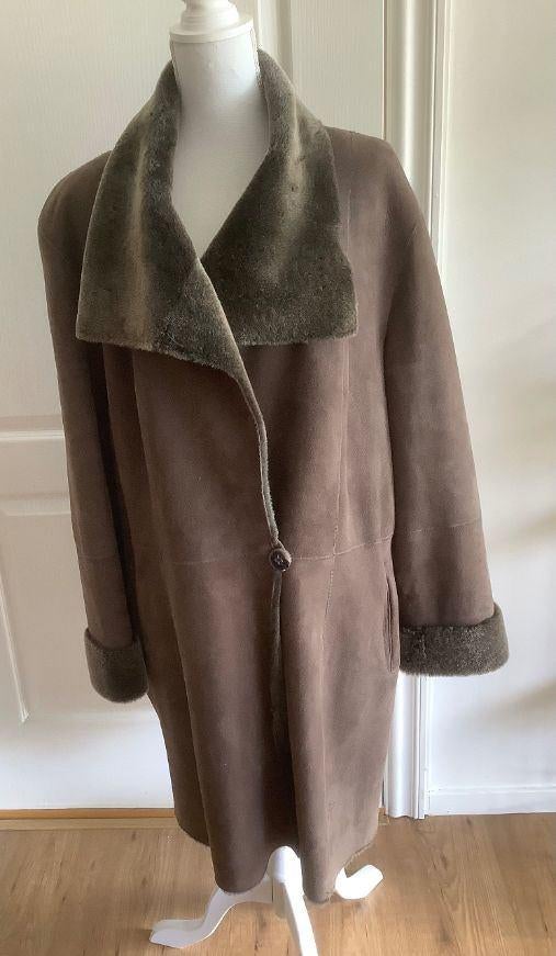 Prachtige lammy jas maat 48, Ophalen of Verzenden, Zo goed als nieuw, Maat 46/48 (XL) of groter, Bruin