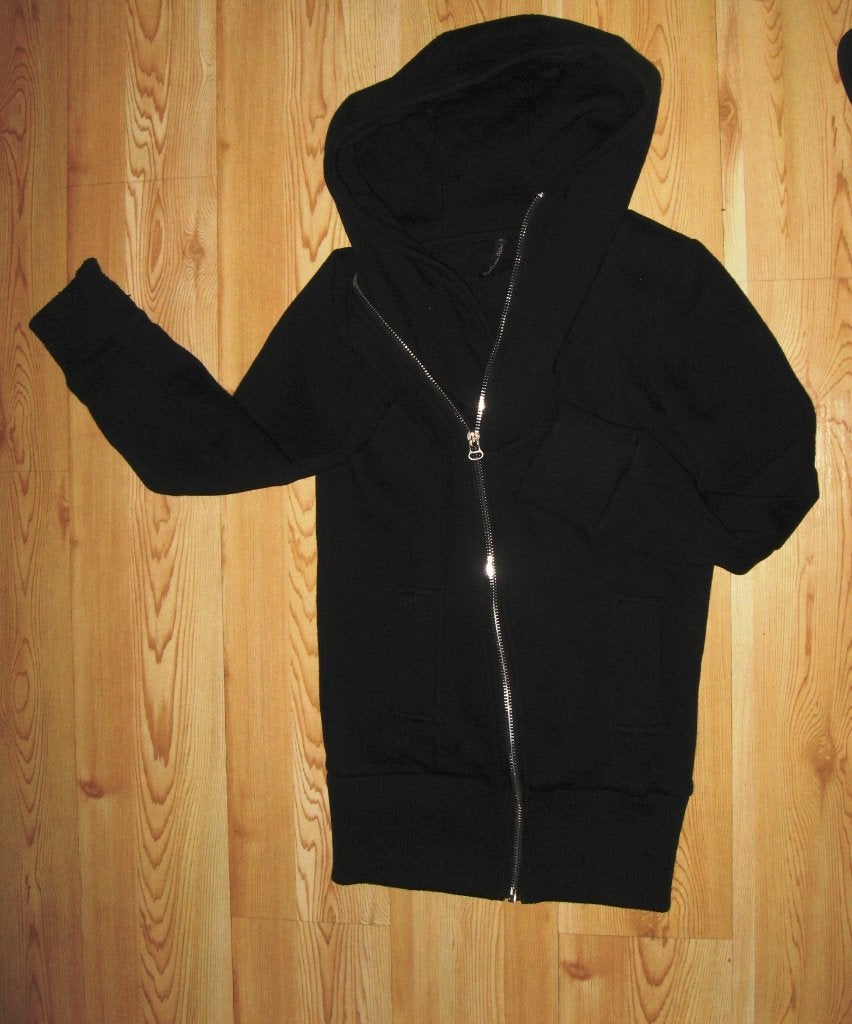 Fashion Victim Hooded asymetrische cardigan, Zwart, Ophalen of Verzenden, Zo goed als nieuw, Maat 38/40 (M)
