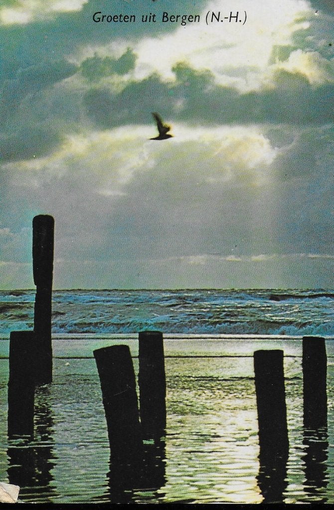 Bergen Gelopen Ansichtkaart ( A262 ), Ophalen of Verzenden, 1960 tot 1980, Gelopen, Noord-Holland