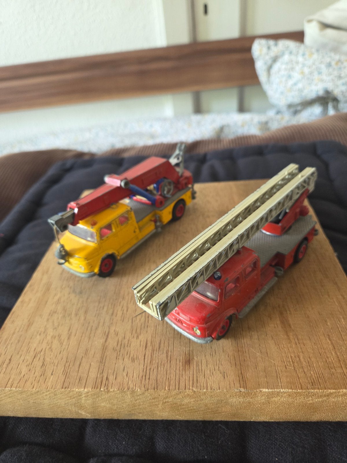 Siku Brandweerwagen en Hijskraanwagen uit de jaren '70, Ophalen of Verzenden, Gebruikt