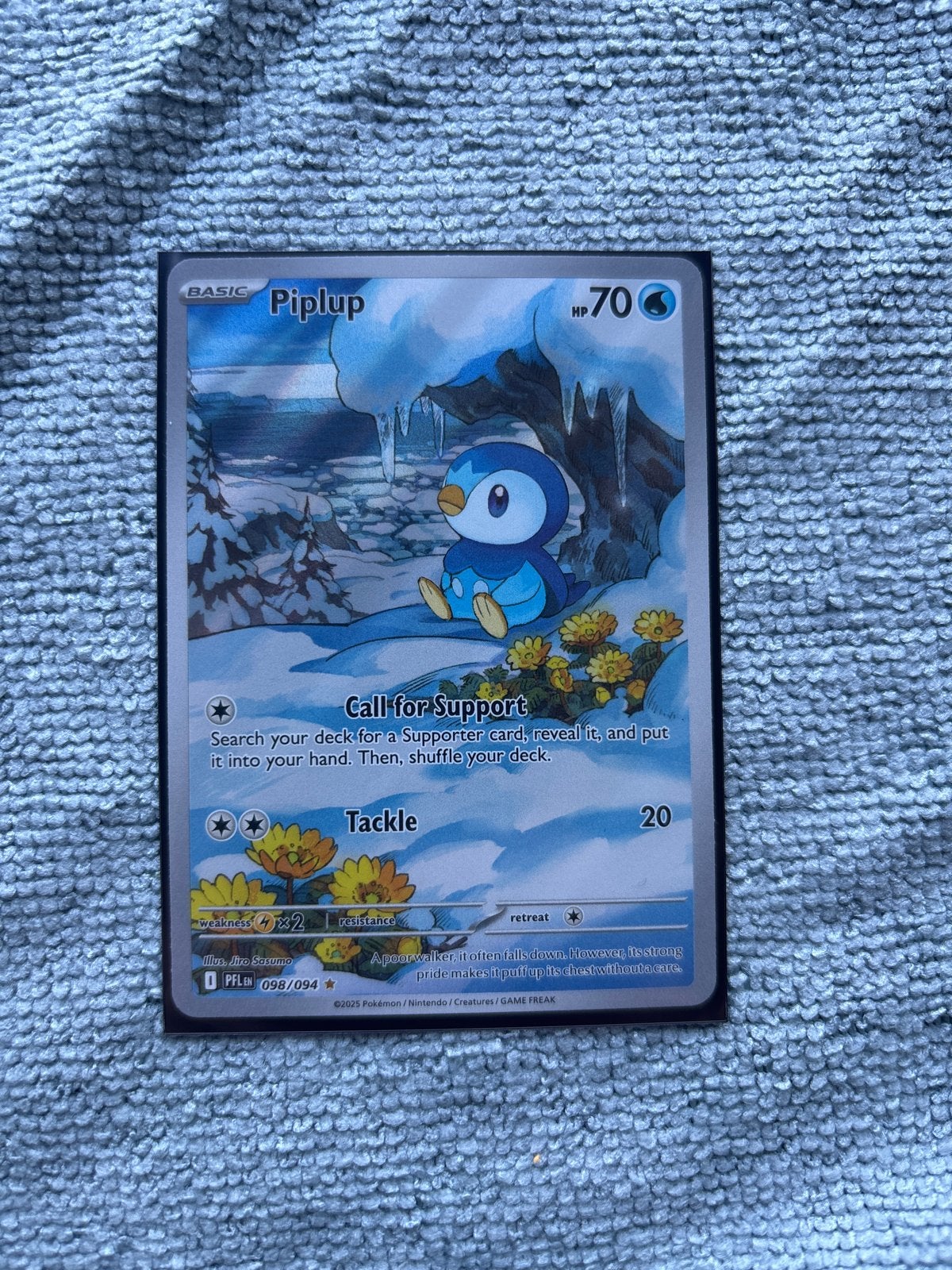 Piplup Pokémon Kaart 098/094 - Call for Support, Ophalen of Verzenden, Zo goed als nieuw, Losse kaart