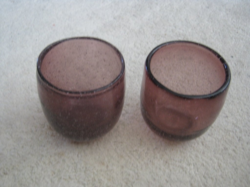 Set van 2 ROOKKAARSEN, Ophalen of Verzenden, Zo goed als nieuw, Glas, Kandelaar