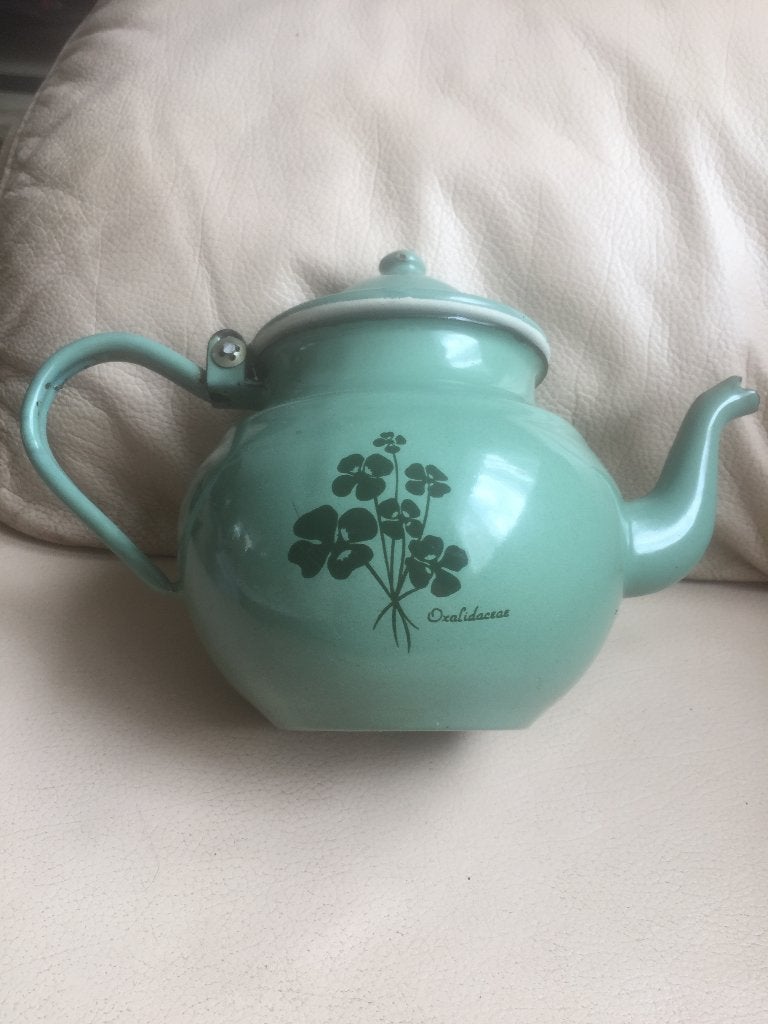 groen emaille Potje met deksel, Antiek en Kunst, Ophalen